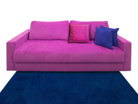 Pink velvet cushion cover FUCHSIA