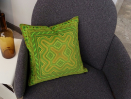 Green velvet cushion cover PERIDOT