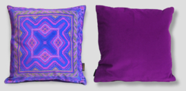 Housse coussin velours Violette JACINTHE