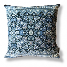 Housse coussin velours Bleu AGATE BLEUE