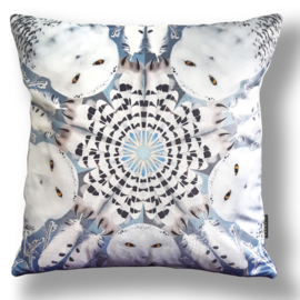 Housse coussin velours HARFANG DES NEIGES