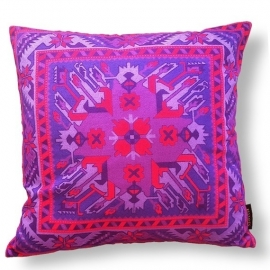 Purple velvet cushion cover CROCUS