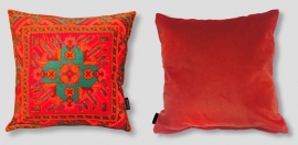 Cuscino Rosso in velluto fodera per cuscino ROSSO DI SERA