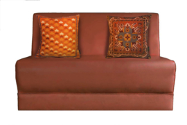 Orange velvet cushion cover TERRACOTA