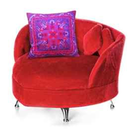 Housse coussin velours Violette CROCUS