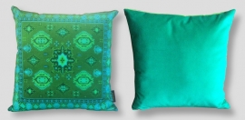 Green velvet cushion cover EMARALD