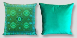 Housse coussin velours Verte ÉMERAUDE