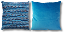 Blue velvet cushion cover JAY