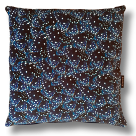 Darkblue velvet cushion cover STARRY NIGHT BUTTERFLY