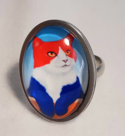 Cabochon-Ring Katze KING CAT