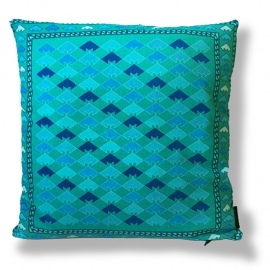 Sofa pillow Turquoise velvet cushion cover SWIMMING POOL