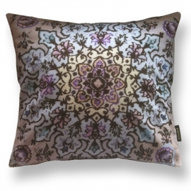 Natural velvet cushion cover WINTER GARDEN