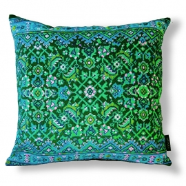 Housse coussin velours Verte COLIBRI VERT