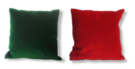 Housse coussin chat velours Rouge-Verte M VERT 