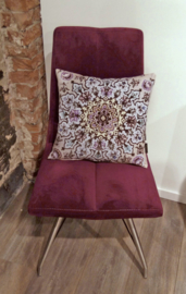 Natural velvet cushion cover WINTER GARDEN