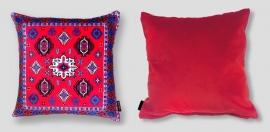 Housse coussin velours rouge RUBIS