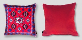 Red velvet cushion cover RUBY