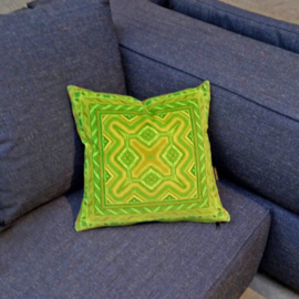 Green velvet cushion cover PERIDOT