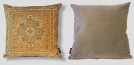 Yellow velvet cushion cover OCHRE