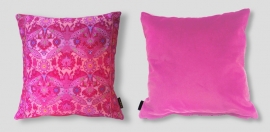 Pink velvet cushion cover CHERRY BLOSSOM