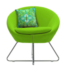 Green velvet cushion cover TOURMALINE