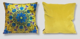 Housse Coussin velours Jaune BOUTON D'OR