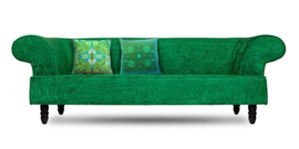 Green velvet cushion cover EMARALD