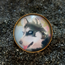 Bague cabochon chien IGOR