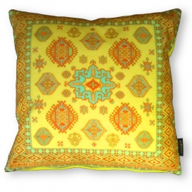 Yellow velvet cushion cover SWEET CORN