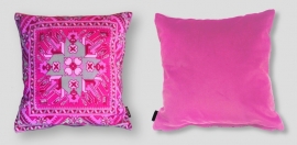 Pink velvet cushion cover TOPAZ