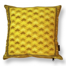 Yellow velvet cushion cover GOLDEN YELLOW