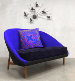 Housse coussin velours Violette JACINTHE