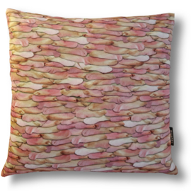 Pink velvet cushion cover WINGED SEEDS MAPLE