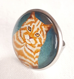 Bague cabochon chat MACCHIATO