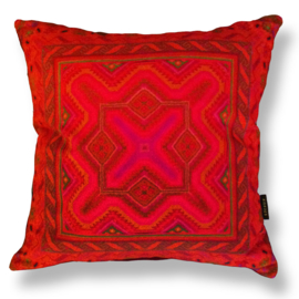 Housse coussin velours rouge ROSE-ROUGE