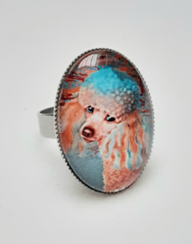 Anillo cabujón perro LADY