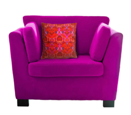 Red velvet cushion cover CRIMSON