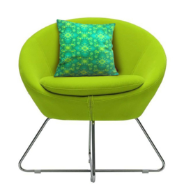 Housse coussin velours Verte HERBE