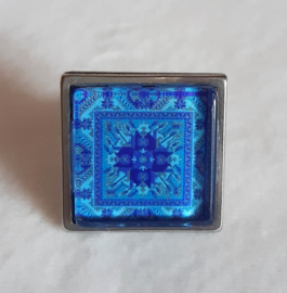 Anello cabochon BLU REALE blu