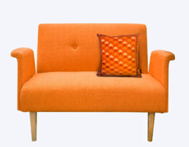 Orange velvet cushion cover GOLDFISH