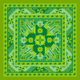 Green velvet cushion cover LIME