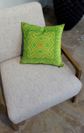 Green velvet cushion cover PERIDOT