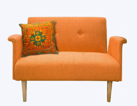 Orange velvet cushion cover PUMPKIN