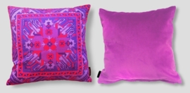 Purple velvet cushion cover CROCUS