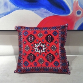 Red velvet cushion cover RUBY