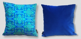 Blue velvet cushion cover OCEAN