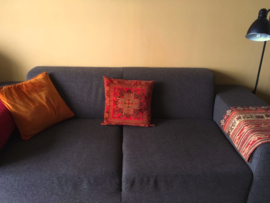 Cojín sofá Rojo funda cojín terciopelo CORNALINA