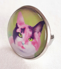 Anillo cabujón gato MAYSA