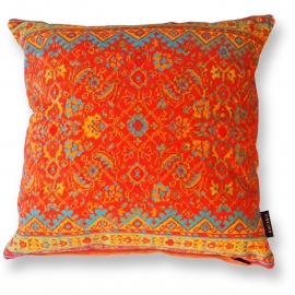 Orange velvet cushion cover APEROL SPRITZ