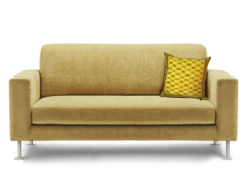 Yellow velvet cushion cover GOLDEN YELLOW